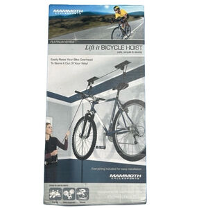 Mammoth Platinum Series Ceiling‎ Mount Lift It Bike Surf Board Hoist Holds 50lbs